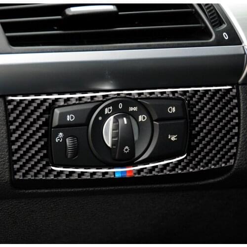 It Is Suitable For BMW E70e71 The Carbon Fiber Old X5x6 2008-2013 Headlight + Start Button Red - Left Hand Drive