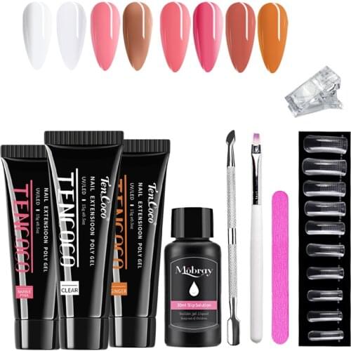 Poly Nail Extension Gel Clear Builder Gel Nail Gel Trendy Nail Art Manicure Design Nails Extension Salon Nail Easy DIY at Home