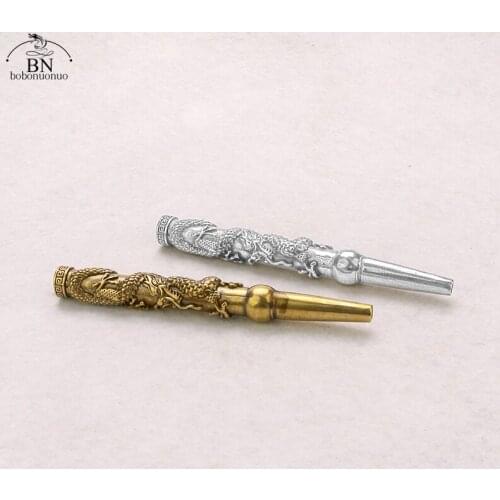 Retro Brass Smoke Dragon Cigarette Holder Fillter Tobacco Pipe Creative Smoking Pipe Smoking Accessories Husband Fathers Gift