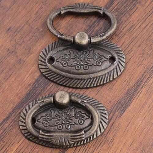 Rustico vintage drop rings drawer knobs pulls unfold install diy antique brass furniture handles cheaper good simple handles