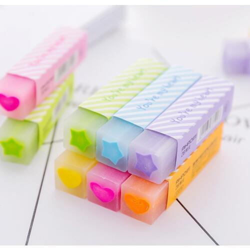 Sandro stationery office creative strip love eraser writing drawing painting school supplies