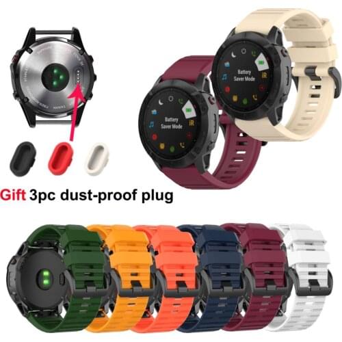 Correa de silicona para reloj Garmin Fenix 6, 6X Pro, 5, 5X Plus, 3HR, liberación rápida, Easyfit, 26MM, 22MM