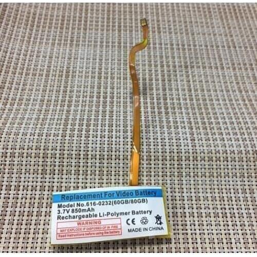 ISUN 850mAh internal battery replacement for video for ipod 6th gen classic 160gb thick or 5th gen video 60gb 80gb + repair tool