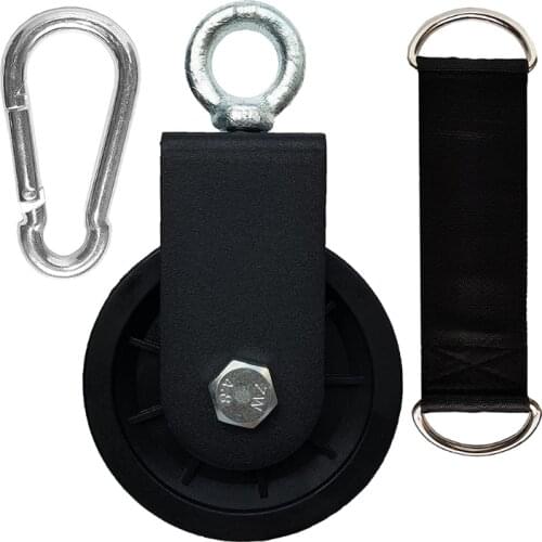 360 Degree Rotation Traction Wheel Detachable Heavy Duty Lift Pulley Gym Pulley