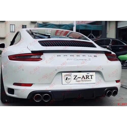 2016-2019 Z-ART 911 carbon fiber rear diffuser for 911.2 carbon fiber rear lip for 991 carbon fiber rear low spoiler for 991.2