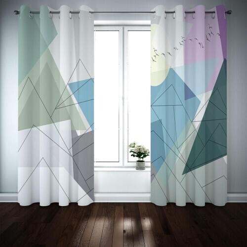 Window Curtain Photo 3D Curtains For Living Room Bedroom square colorful Kids Room Curtains Room Drapes