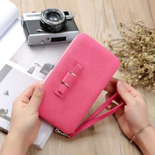 Girl PU Leather Clutch Woman Wallet Heel Purses Box Wallets Card Holder Mobile handbag Case