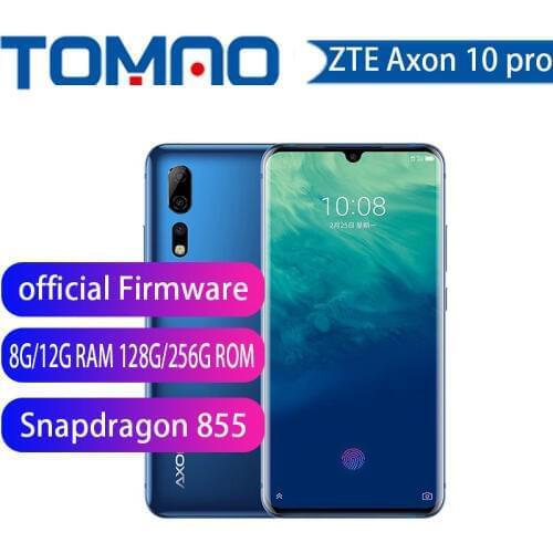 ZTE Axon10 Pro Snapdragon 855 Dual SIM 6.47"Curved screen 6GB/8GB/12GB RAM 128GB/256GB ROM Screen fingerprint Axon 10 Pro OTA