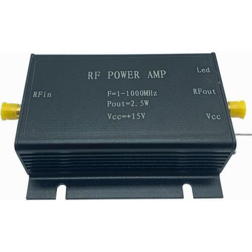 1-1000MHz 2.5W HF VHF UHF FM Transmitter RF Power Amplifier AMP For Ham Radio (black)
