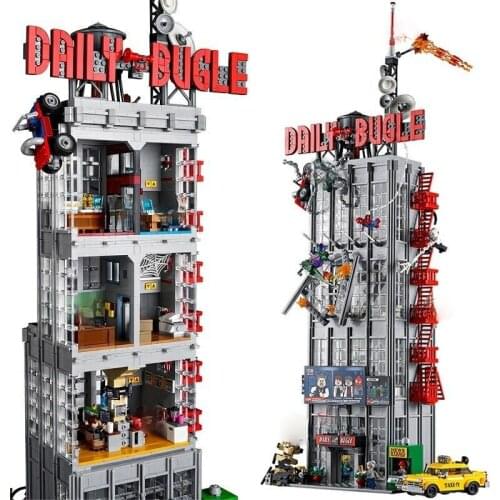 Famous Movie Heroes 76178 Daily Bugle Office building Building Model Building blocks Childrens Educational Toy Gift New Product
