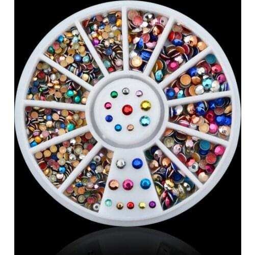 1 Box Matte Color Glitter Rhinestones Crystal Ab Non Fix Flatback Strass Sewing Fabric Garment Rhinestone Nail Art Stone