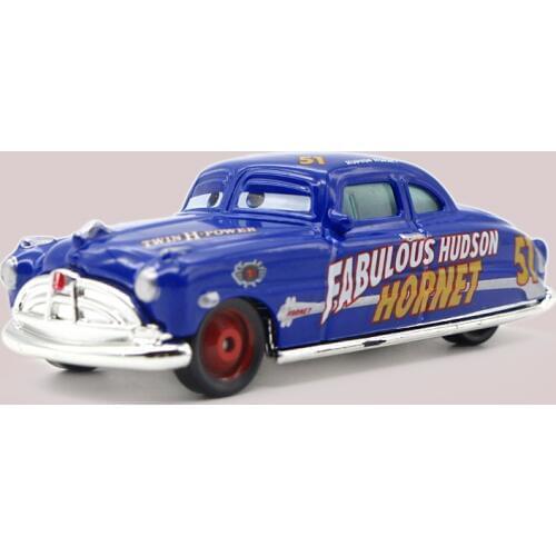 100% Original Pixar Cars Diecast Doc Fabulous Hudson Hornet Metal Alloy Cute Toy Car For Children 1:55 Loose Brand New In Stock
