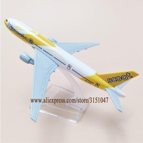 16cm Air Singapore Flyscoot B777 Boeing 777 Airways Airlines Metal Alloy Airplane Model Plane Diecast Aircraft