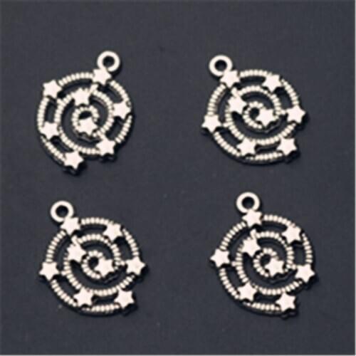 20pcs Silver Plated Space Vortex Charm Alloy Pendants For Bracelet Earrings DIY Metal Jewelry Charm Making 21*15mm A961