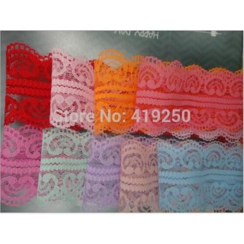 200yard various colors Yard Bilateral Handicrafts Embroidered Net Lace Trim Ribbon. 10colors