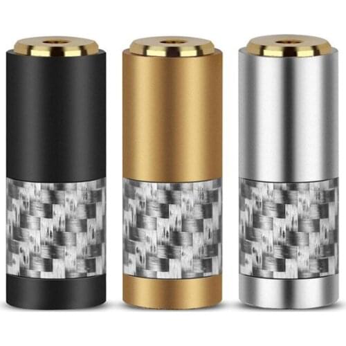 2.5 mm Audio Female 3/32" Jack 4 Poles Earphone Metal Adapter Carbon Fiber Shell Headphone Wire Plug Connectors 6.5mm Hole