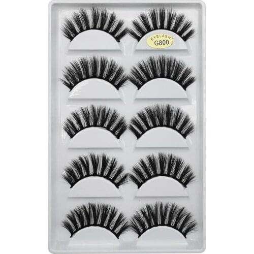 5 Pairs Makeup Eyelashes Soft Fluffy Lashes False Eyelashes Dramatic 3d Mink Lashes Lash Extension Makeup 3d Natural Eyelashes