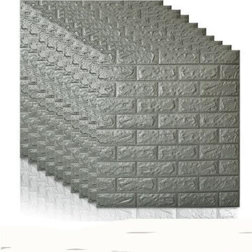 77*70cm 10 pcs 3D Brick Wall Stickers DIY Self Foam Waterproof Decor Wall Covering Wallpaper For TV Background Kids Living Room