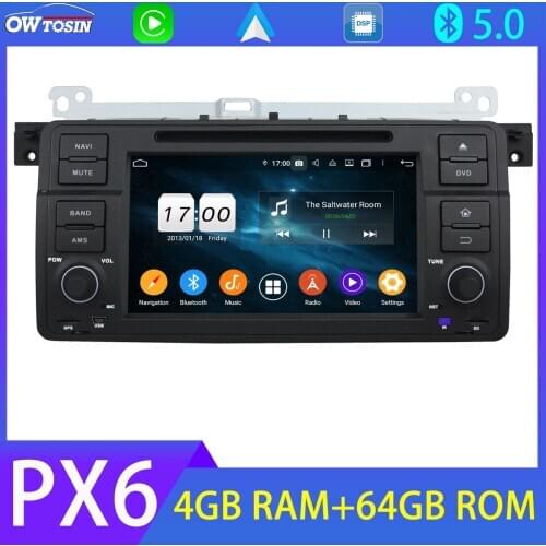 Android 10 PX6 4+64G Car Multimedia Player GPS Navi For BMW 3 Series M3 E46 Rover 75 BT 5.0 Tethering 4G SIM LTE Carplay Radio