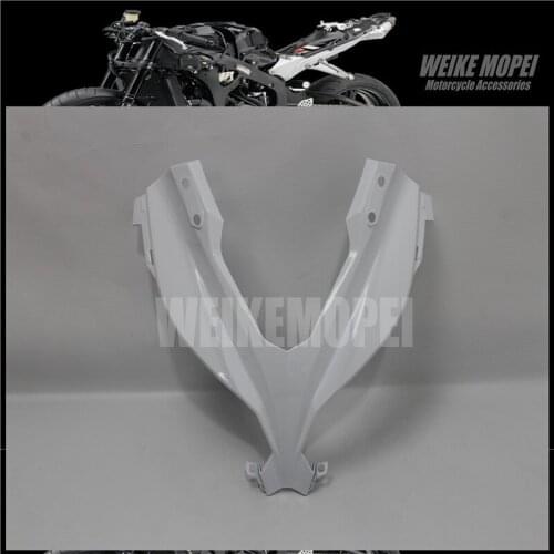 White Front Upper Fairing Headlight Cowl Nose Panlel Fit For Kawasaki Ninja 300R EX300R ZX300 ZX250R 2013 2014 2015 2016 17