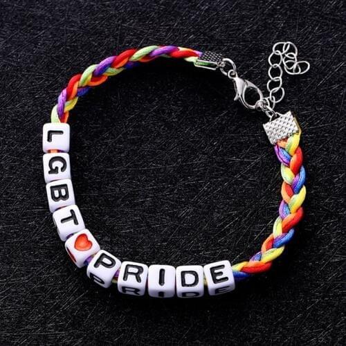 Lover Bracelets Charm Colorful Hand Woven Bracelet For Women Men Geometric Dice Letter Beads Pendant Fashion Adjust Bangles Gift