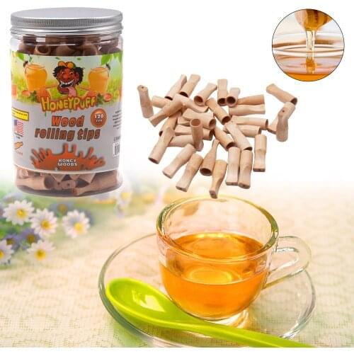 Wood Mouthpiece Filter Tips With White Honey Flavor Smoking Wooden Mouth Filter Tip Cigarette Holder Pipe