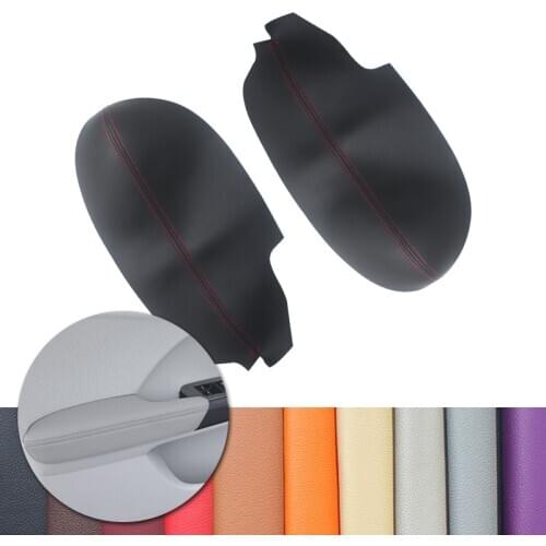 For Acura TSX 2009 2010 2011 2012 2013 2014 Car Styling Interior 2pcs Front Door Armrest Panel Microfiber Leather Cover