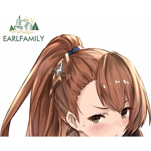 EARLFAMILY 13cm x 12.7cm for Atelier Ryza High Ponytail Scratch-proof Car Stickers Surfboard Bumper VAN Personality Bumper Decal