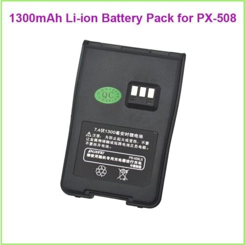 DC7.4V 1300mAh Li-ion Battery Pack for PUXING PX-508 IP67 Waterproof walkie talkie radio