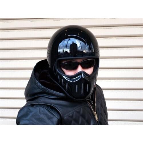 New Retro Motorcycle Helmet Cafe Racer Full Face Moto Helmet Classic Model With DOT Approved Motorbike Helmet