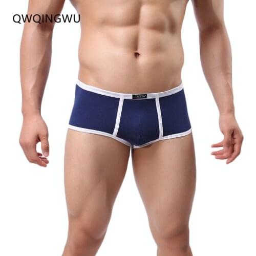 Male Underwear Boxers Low Waist Pouch Modal Mens Boxers Shorts Homens Cuecas Man Open Underwear Fashion Mens Boxers