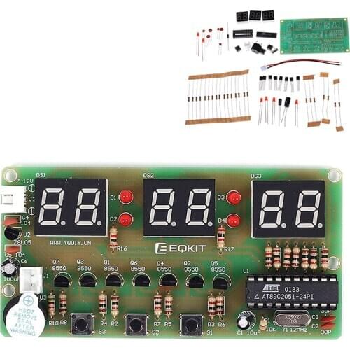 C51 Digital Electronic Clock Suite DIY Kits Six 6 Bits Electronic Parts and Components Electronic Production