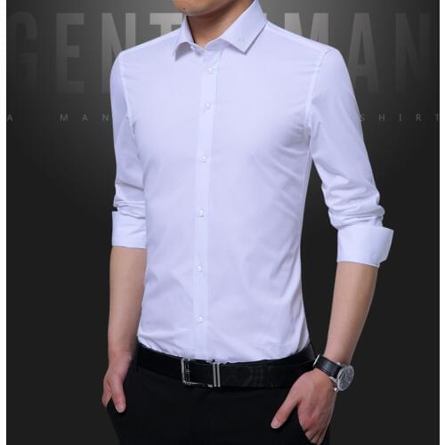 New Fashion Shirt Mens Long-sleeved Shirt Slim Fit Korean-style Wrinkle No Iron Large Size Youth Printed Shirts M-5XL