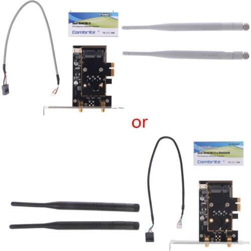 Support Mini BCM4352 867Mbps + Bluetooth BT 4.0 802.11AC/BGN Desktop PCI-E Adapter