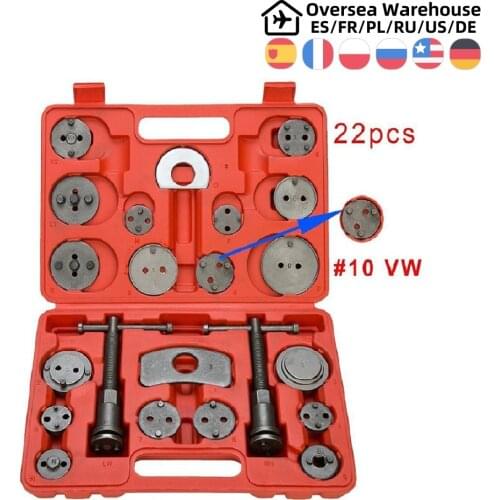 22PCS Universal Auto Disc Brake Pad Caliper regulator Rewind Wind Back Tool Kit Brake Pump Piston Adjustment Car Repair Tools