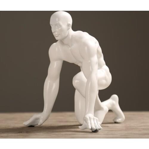 Modern athlete resin statue men sculptures Abstract Carving Man Statue Home decoration accessories