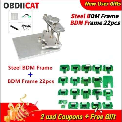 Stainless Steel LED BDM Frame ECU Programmer Metal BDM Frame With Probe 22 Adapter