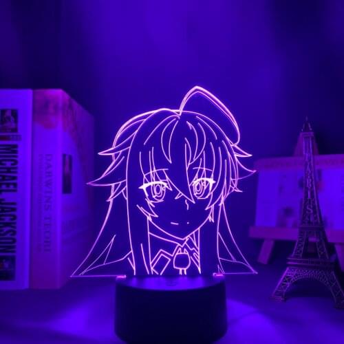 High School DxD Anime Led Light for Home Decoration Birthday Gift Manga 3D Night Lamp Rias Gremory High School DxD