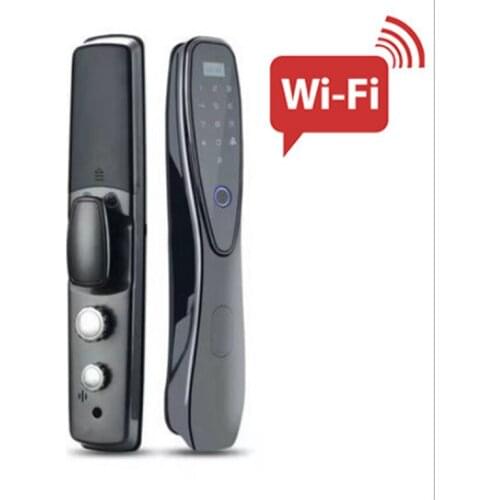 Smart Home Biometric Fully Automatic WiFi Tuya APP Remote Control Fingerprint Password Card Key Door Lock