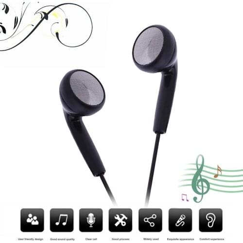 Universal Music Earphone 3.5mm Wired Headphone Headset w/Mic For Phone Mp3 4-Level Plug Crystal By Wire Headset Mobile
