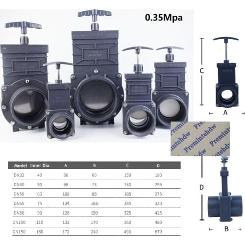 PVC Gate Valve RV TRAILER VAN Spigot Valve Assembly UPVC Waste sewer Valve