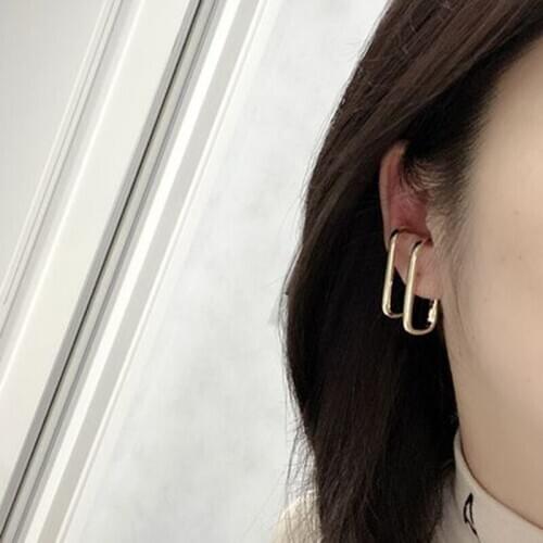 Gold&Silver Color Luxury Elegant Women Wedding Party Gifts Geometric Statement Retro Earrings Irregular Personality Jewelry