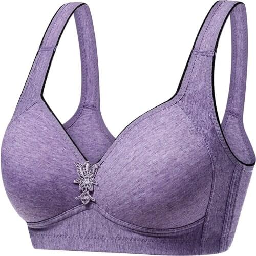 Thin No Padded Soft Wire Free Daily Wear Comfortable Lingerie Underwear Plus Size Big Size Bra for Women Hot Sale A B C Cup