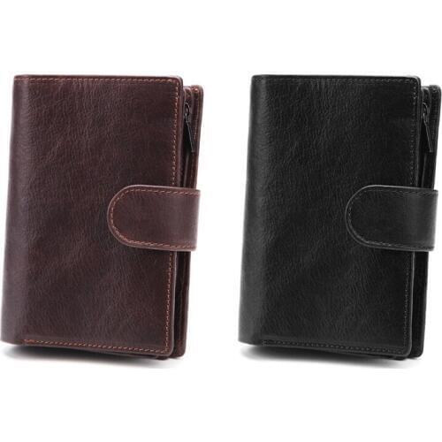 1 Piece Genuine Cow Leather Men Wallet Fashion Coin Pocket Organizer Wallects High Quality Male Card ID Hold Passcard Pocket