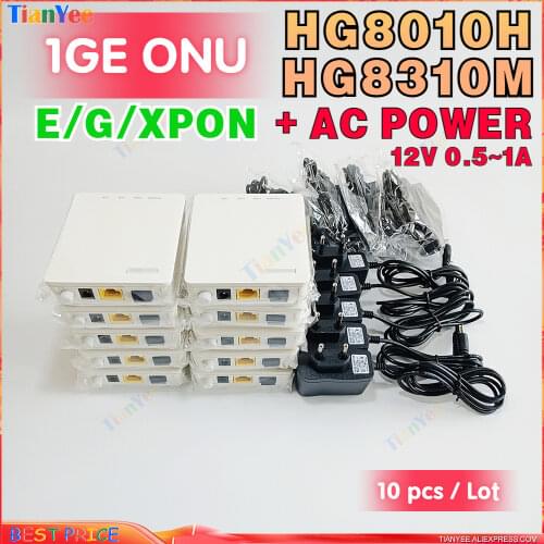 100% Original New GPON 1GE ONU HG8310M Fiber Optical Class B+ FTTH Terminal same as 8010H English Sys 10/12/20 pcs Lot