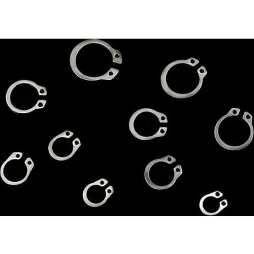 100pcs C Type External Circlip Retaining Rings For Shaft Stainless Steel Carbon Steel Circlip Snap Rings Durable Tools