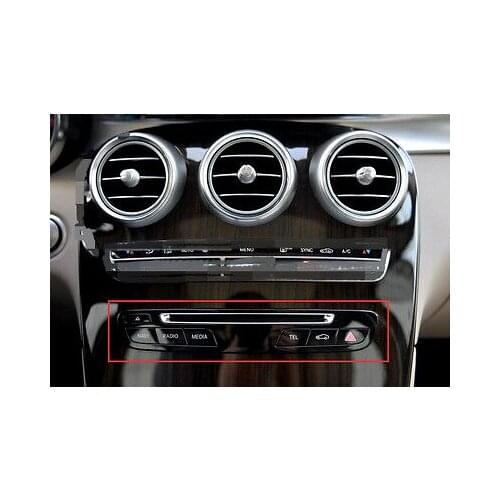 15-16 for Mercedes Benz GLC Class X205 Chrome Console Board CD Disc Frame Cover