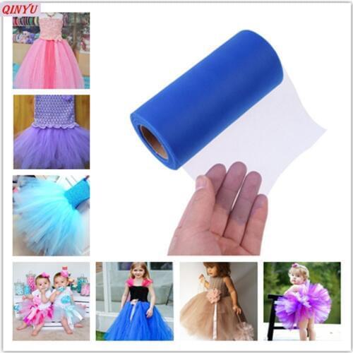 15cm*22m Tissue Tulle Roll Spool Organza Sheer Wedding Table Runner Decoration Yarn Gauze Element New Year Decoration 5zSH759