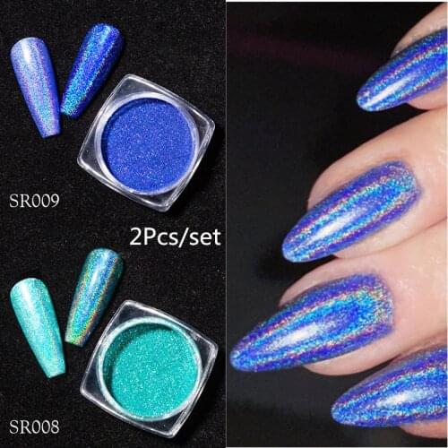 0.2g Aluminum Flakes Sequins Nail Glitter Powder Irregular Mirror Chrome Pigment Paillette Foil Manicure Nail Art Decoration