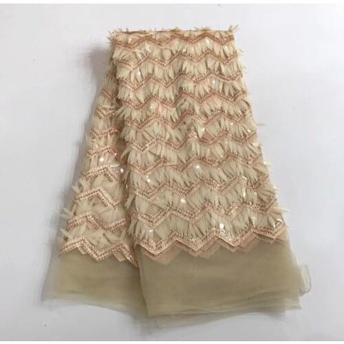 2021 French Lace Fabric With Decoration Sequins African Lace Fabric High Quality Nigerian Lace Fabrics For Wedding J20632